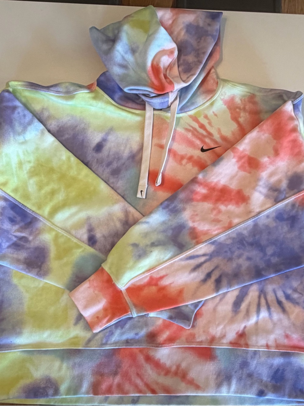 Women’s Nike Multicolor Pastel Tie-Dye Hoodie - Size Medium